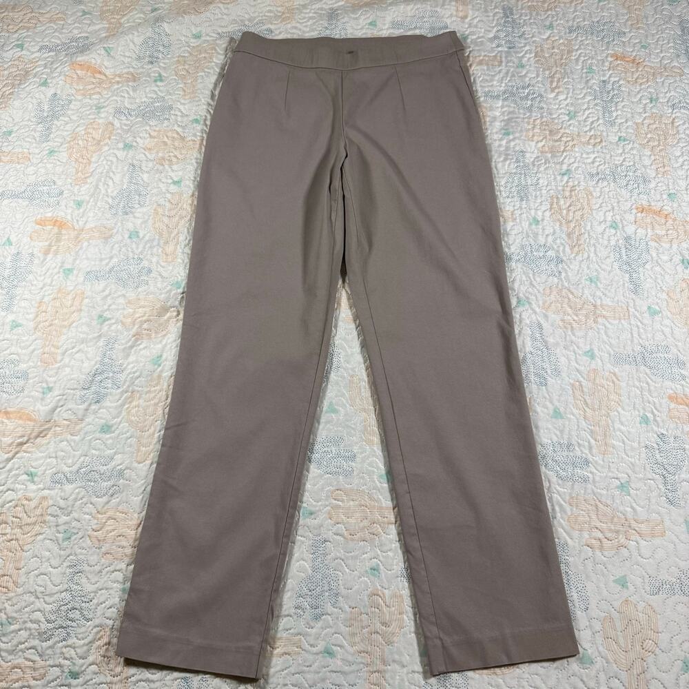 Briggs Beige Pull On Dress Pants Womens Small Stretch Straight Leg